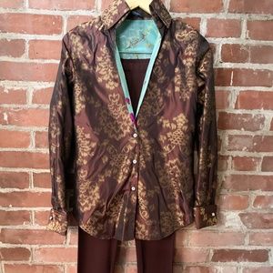 Vintage Dolce & Gabbana Evening Shirt and Leggings Set Size 38